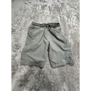 Eddie Bauer Swim Trunks Shorts Boys Medium (8/10)  Gray Mesh Lined‎ EUC
